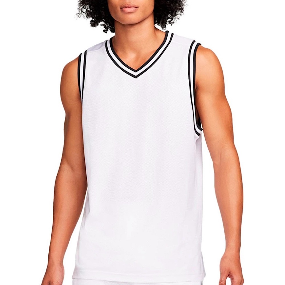 Houston White by Target French Terry Vest in White/Navy. Size S. NWOT